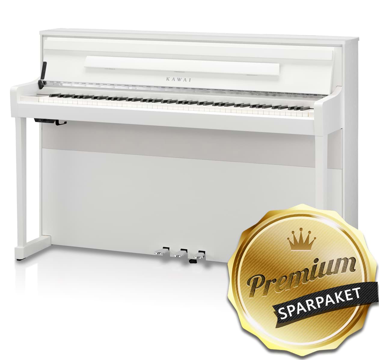 Kawai CA-901 W Digitalpiano Weiß Matt - Premium-Sparpaket